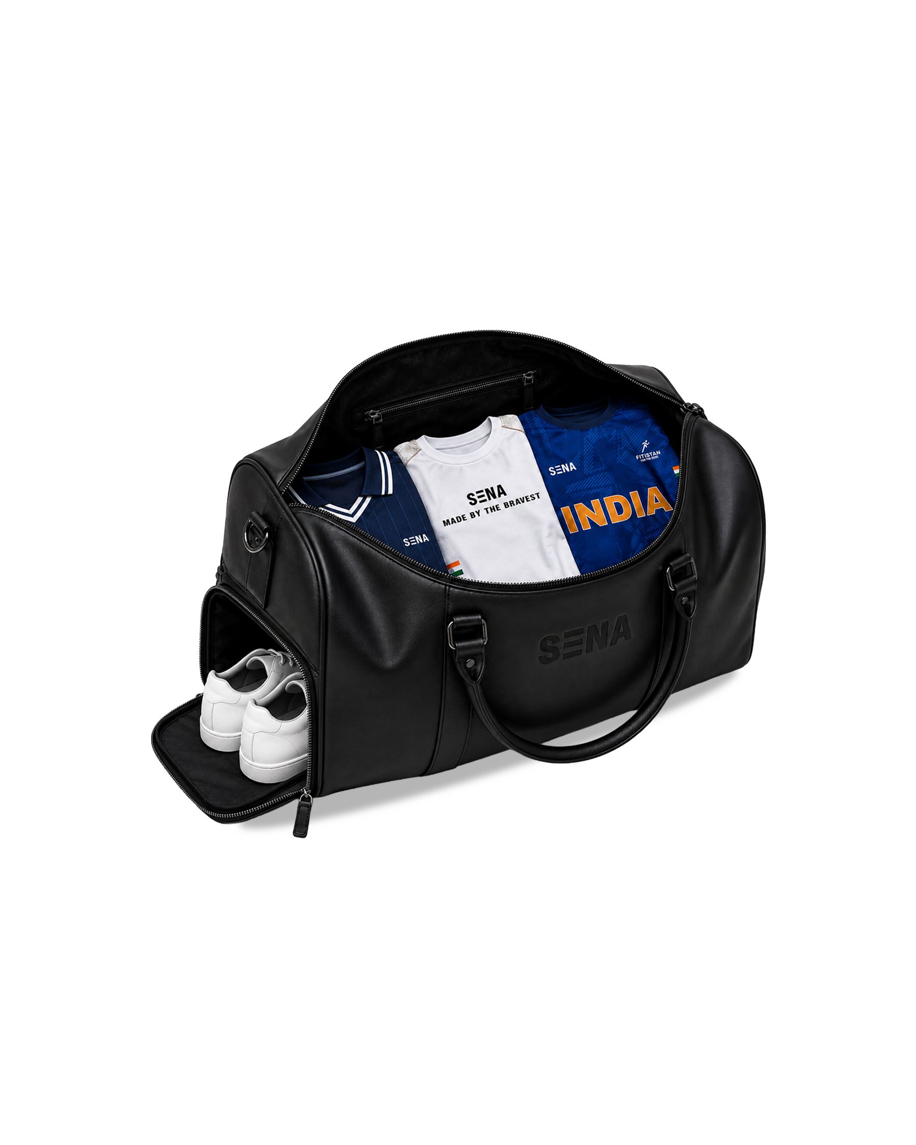 SENA Premium Leather Duffle Bag | Travel & Gym Gear | Weekend Cabin Bag
