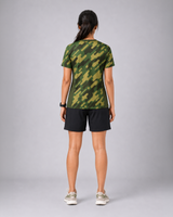 Green Army Camouflage Round Neck 180 GSM Dri-Fit T-Shirt | High-Performance Athleisure Tee