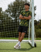 Green Army Camouflage Round Neck 180 GSM Dri-Fit T-Shirt | High-Performance Athleisure Tee