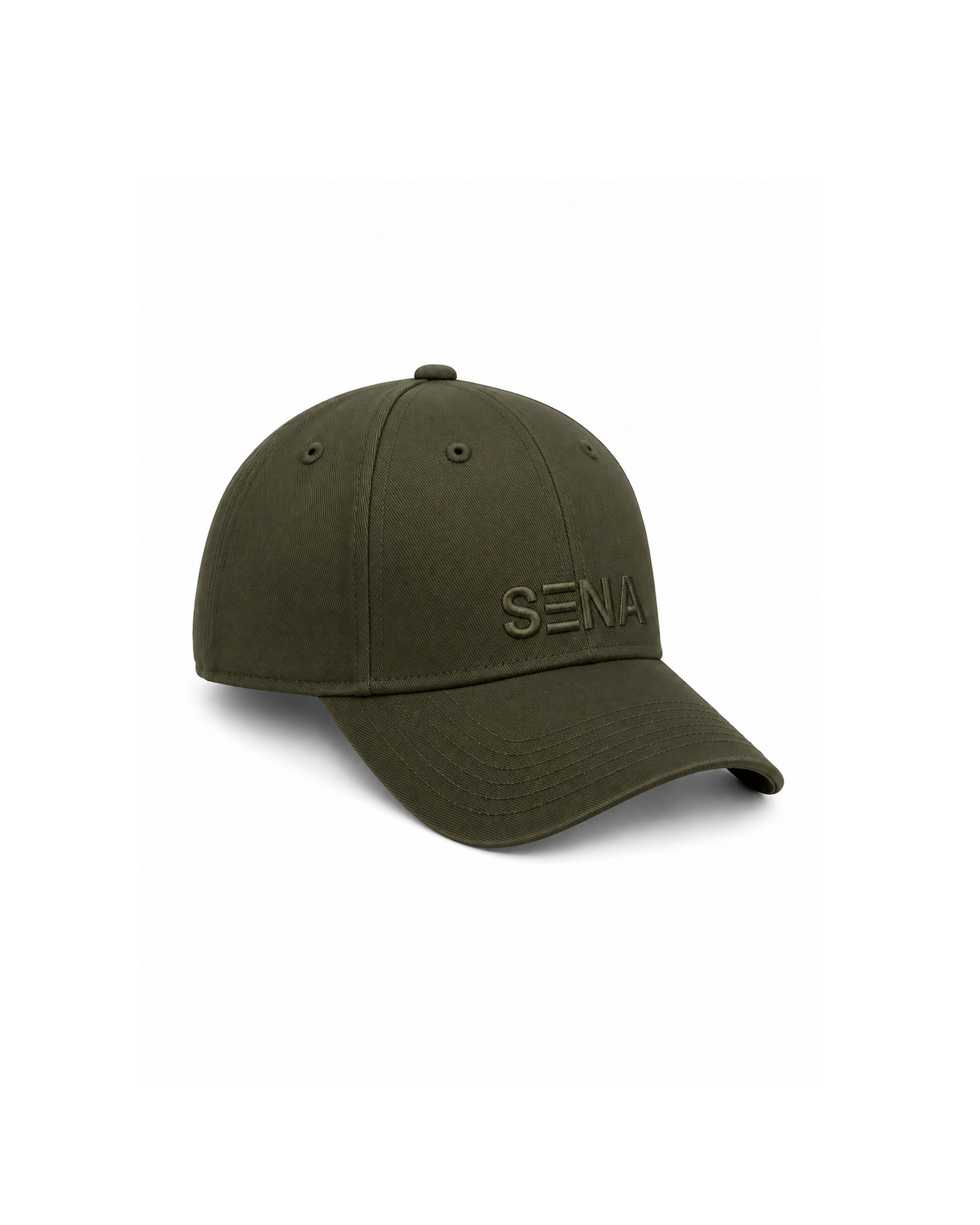 Green cap with a logo on a white background