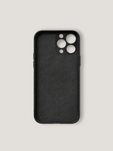 Black phone case on a light gray background
