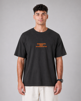 SENA Valor Cotton T-Shirt DTF Print | 220 GSM Cotton Sinker | Dark Grey Relaxed Fit Tee (Copy)