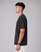 SENA Valor Cotton T-Shirt DTF Print | 220 GSM Cotton Sinker | Dark Grey Relaxed Fit Tee (Copy)