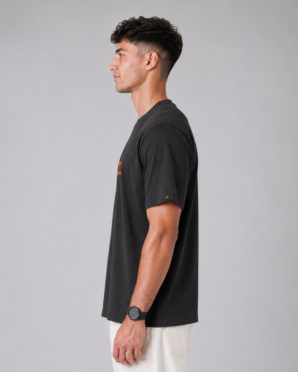 SENA Valor Cotton T-Shirt DTF Print | 220 GSM Cotton Sinker | Dark Grey Relaxed Fit Tee (Copy)