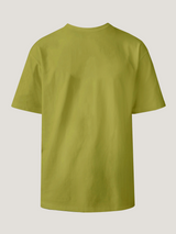 Green t-shirt on a light gray background