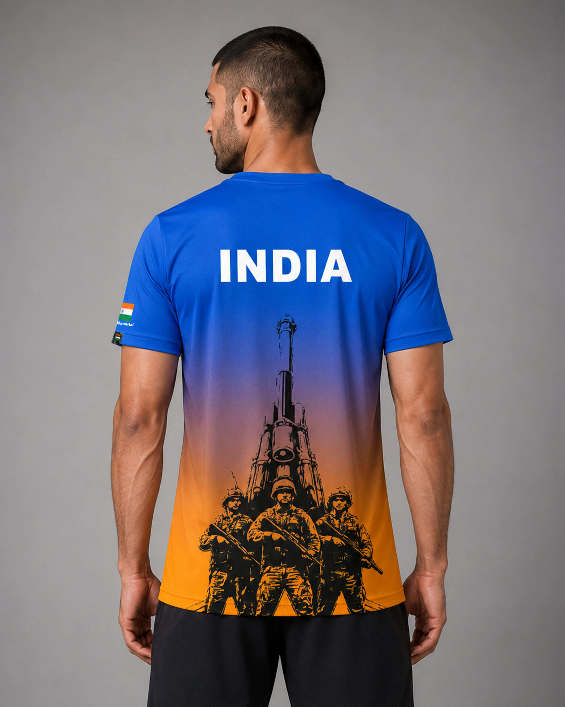Artillery Gun Soldier Print Dri-Fit Soldierathon T-Shirt