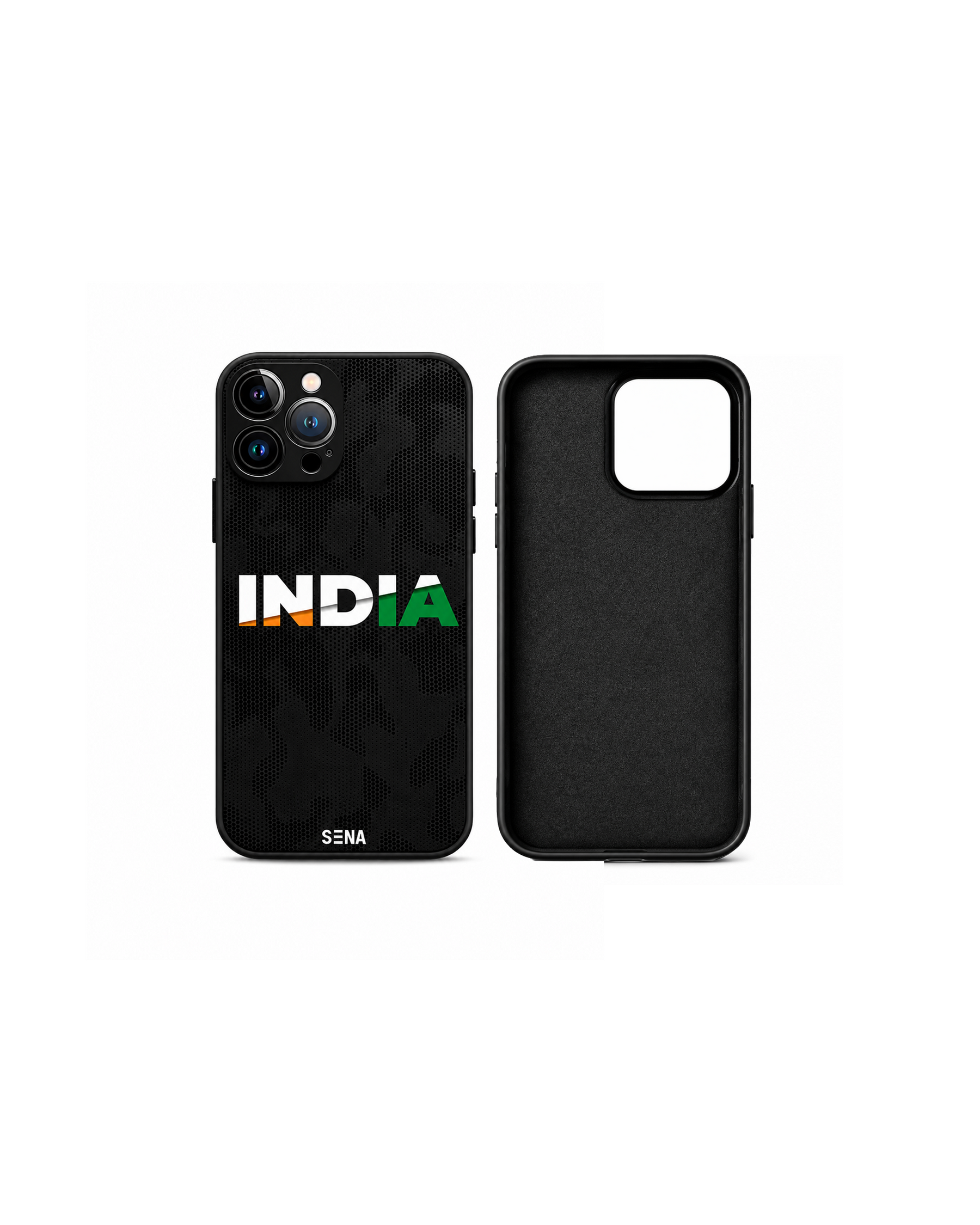 India Tricolour iPhone Case | MagSafe Compatible Black Camo Cover