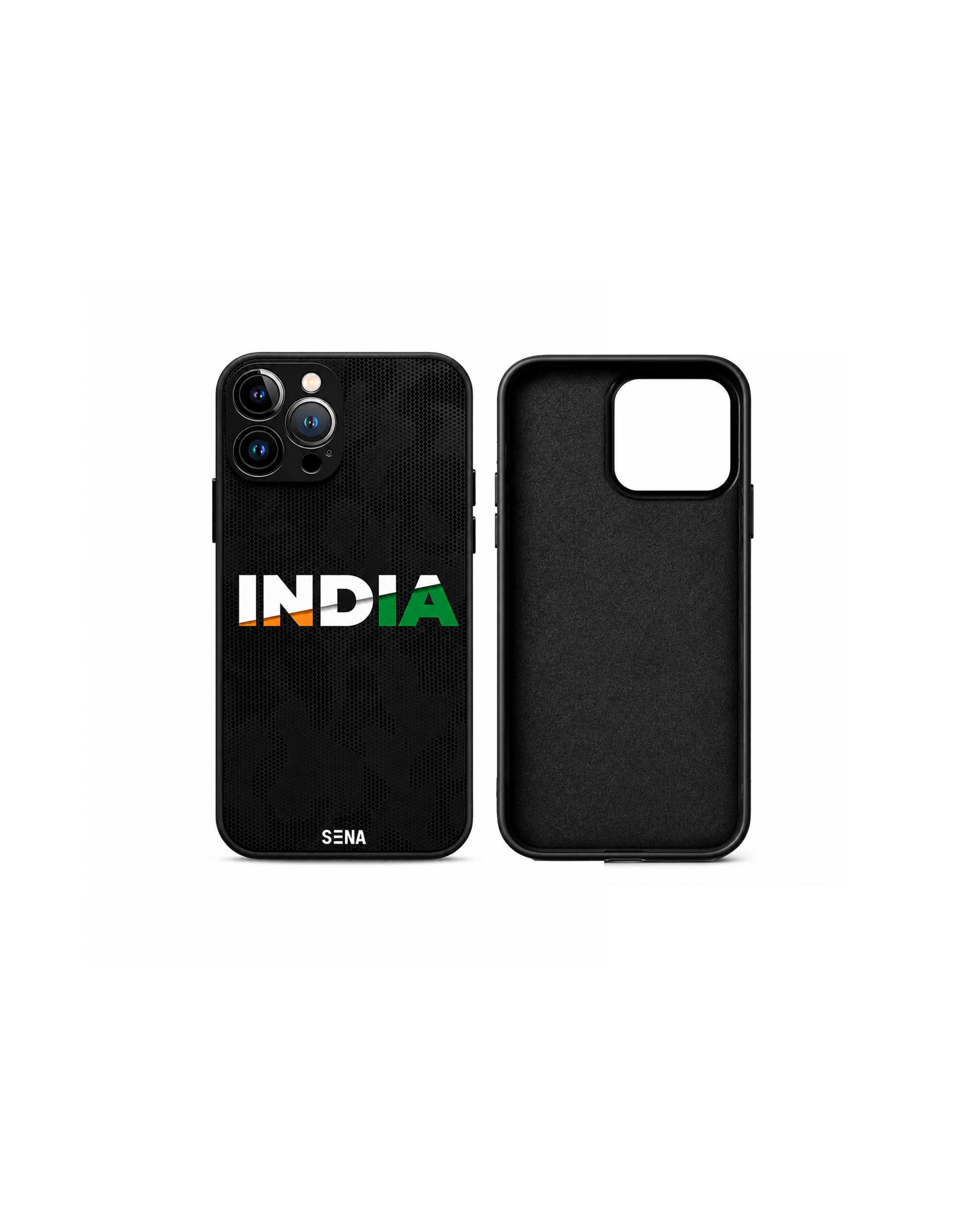 India Tricolour iPhone Case | MagSafe Compatible Black Camo Cover