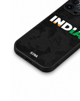 India Tricolour iPhone Case | MagSafe Compatible Black Camo Cover