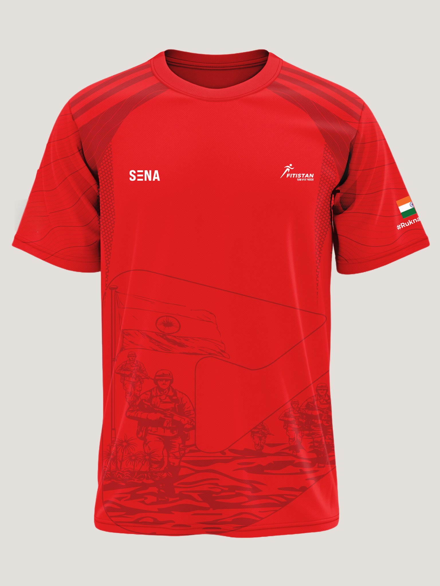 Official Jaipur Soldierathon 2026 (OPERATION SINDOOR) Marathon Athleisure T-Shirt | 180 GSM Dri-Fit | India Print Edition