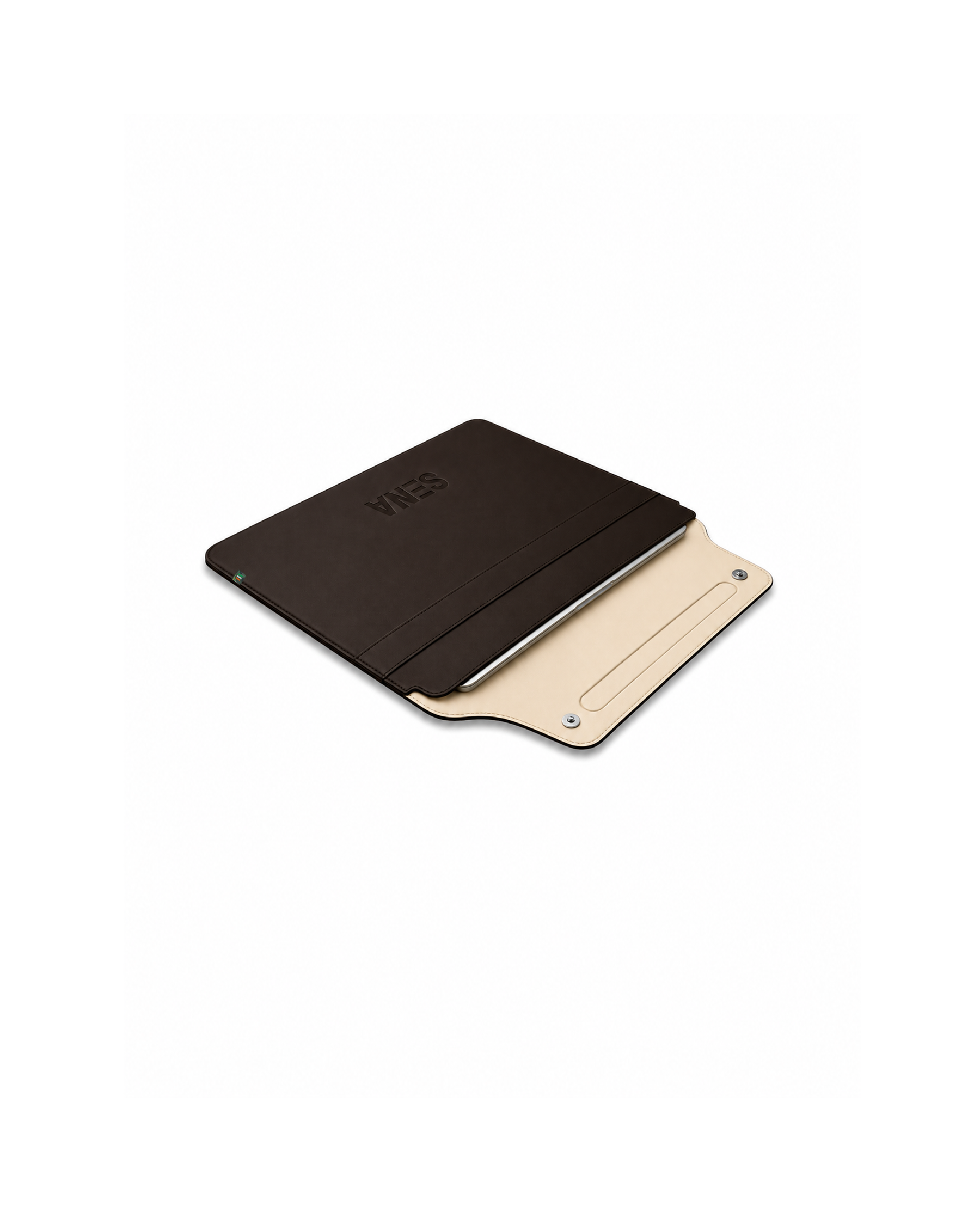 SENA Faux Leather Laptop Sleeve Brown