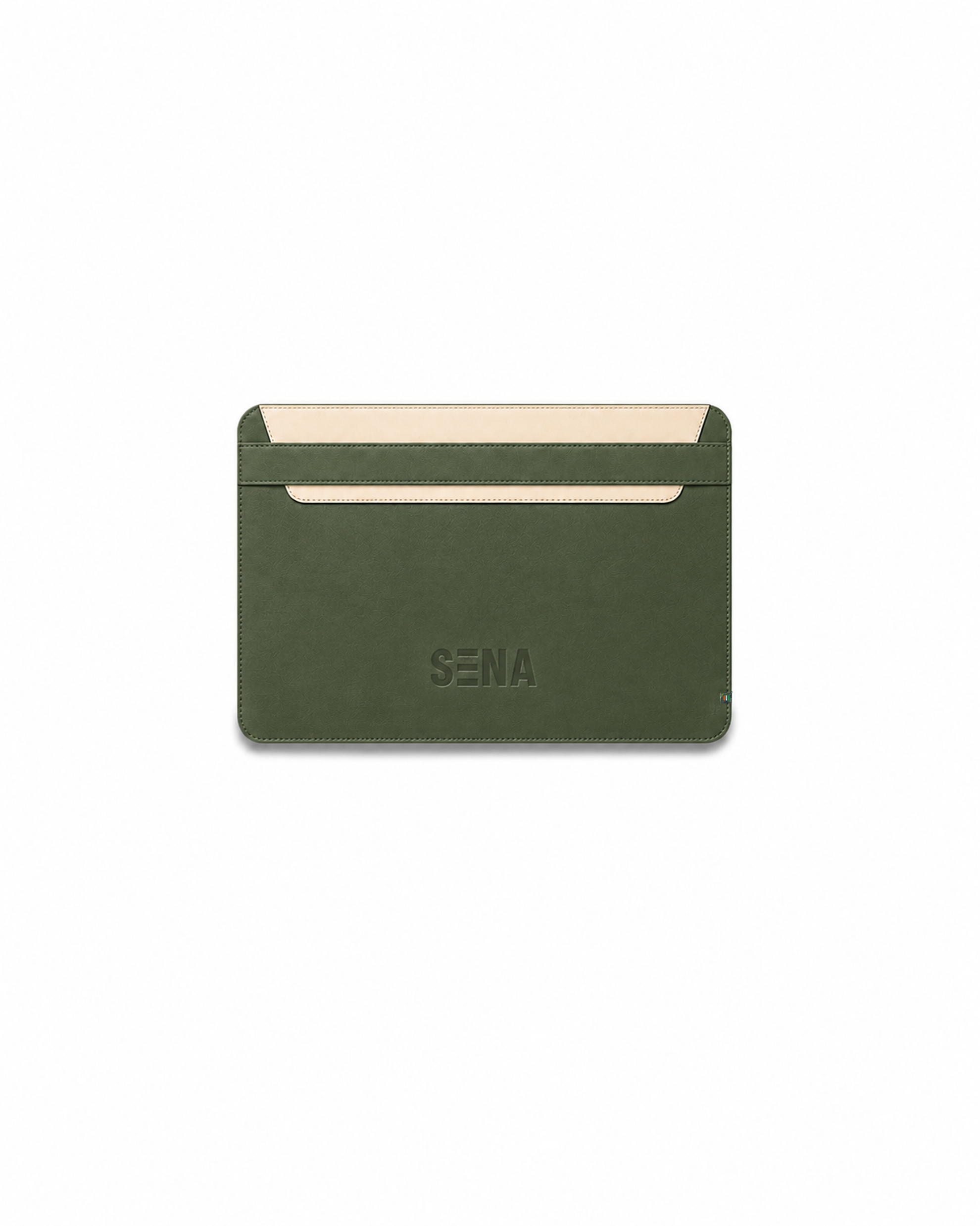 SENA Faux Leather Laptop Sleeve Green
