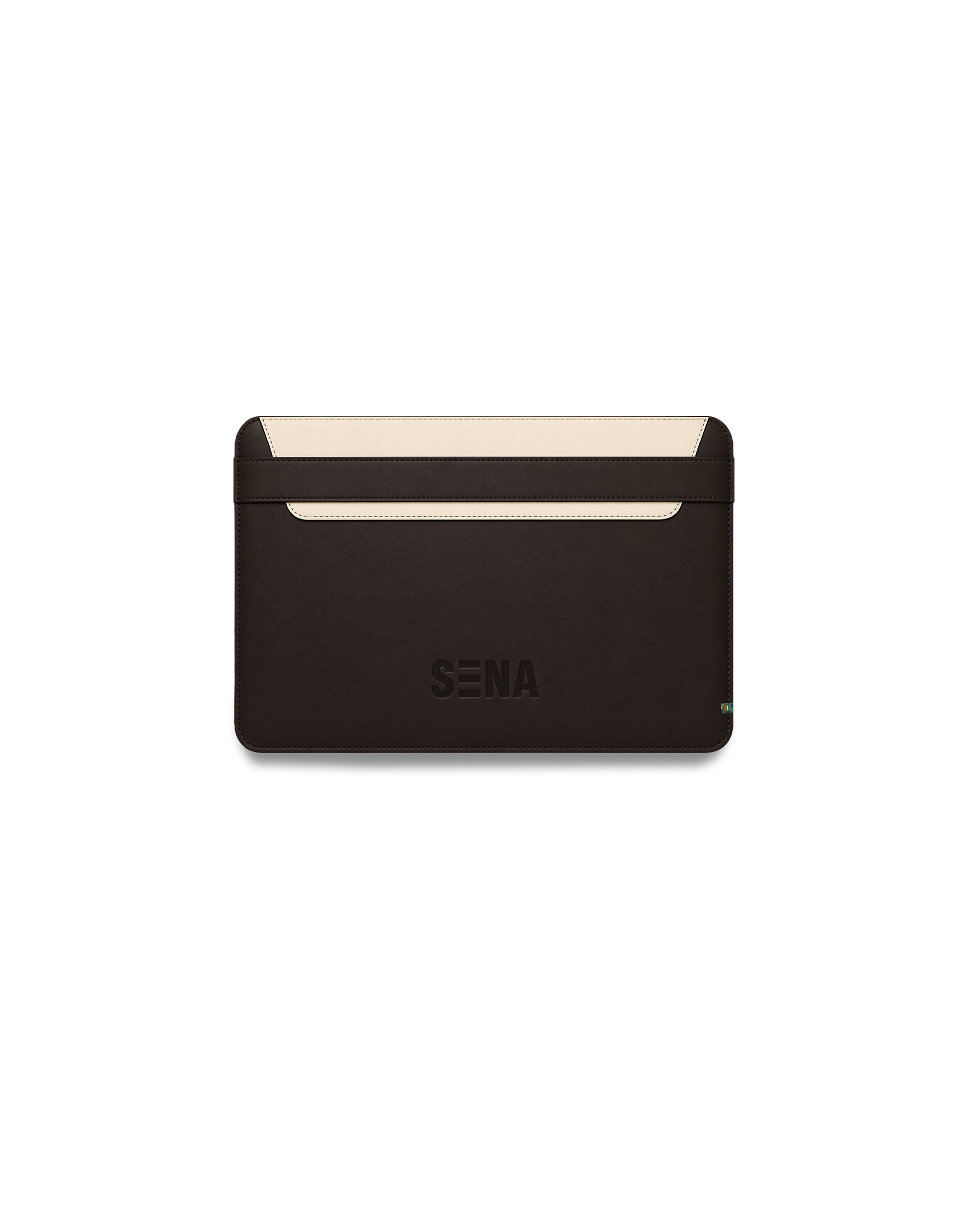 SENA Faux Leather Laptop Sleeve Brown