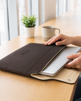 SENA Faux Leather Laptop Sleeve Brown