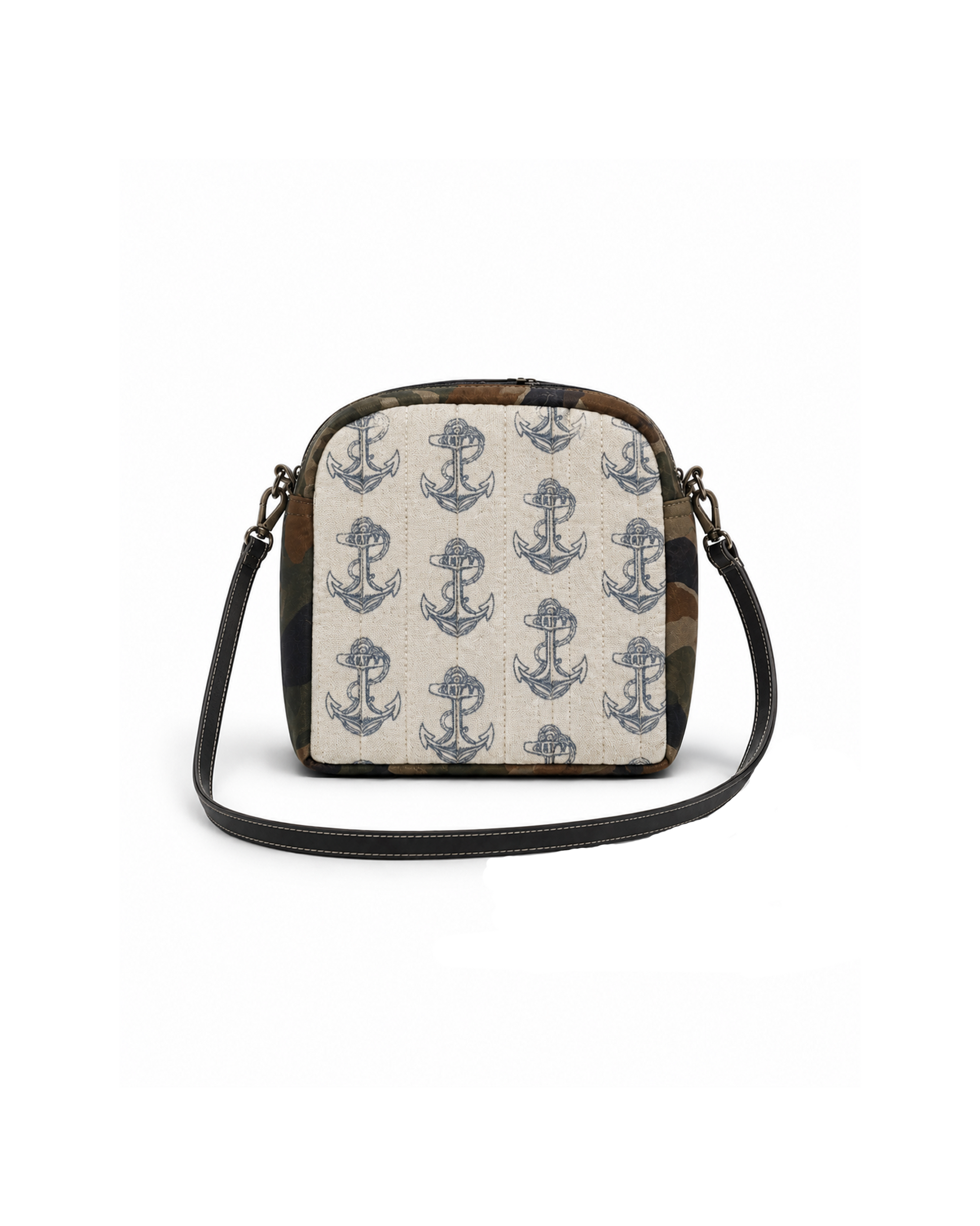 Navy Print Crossbody Bag