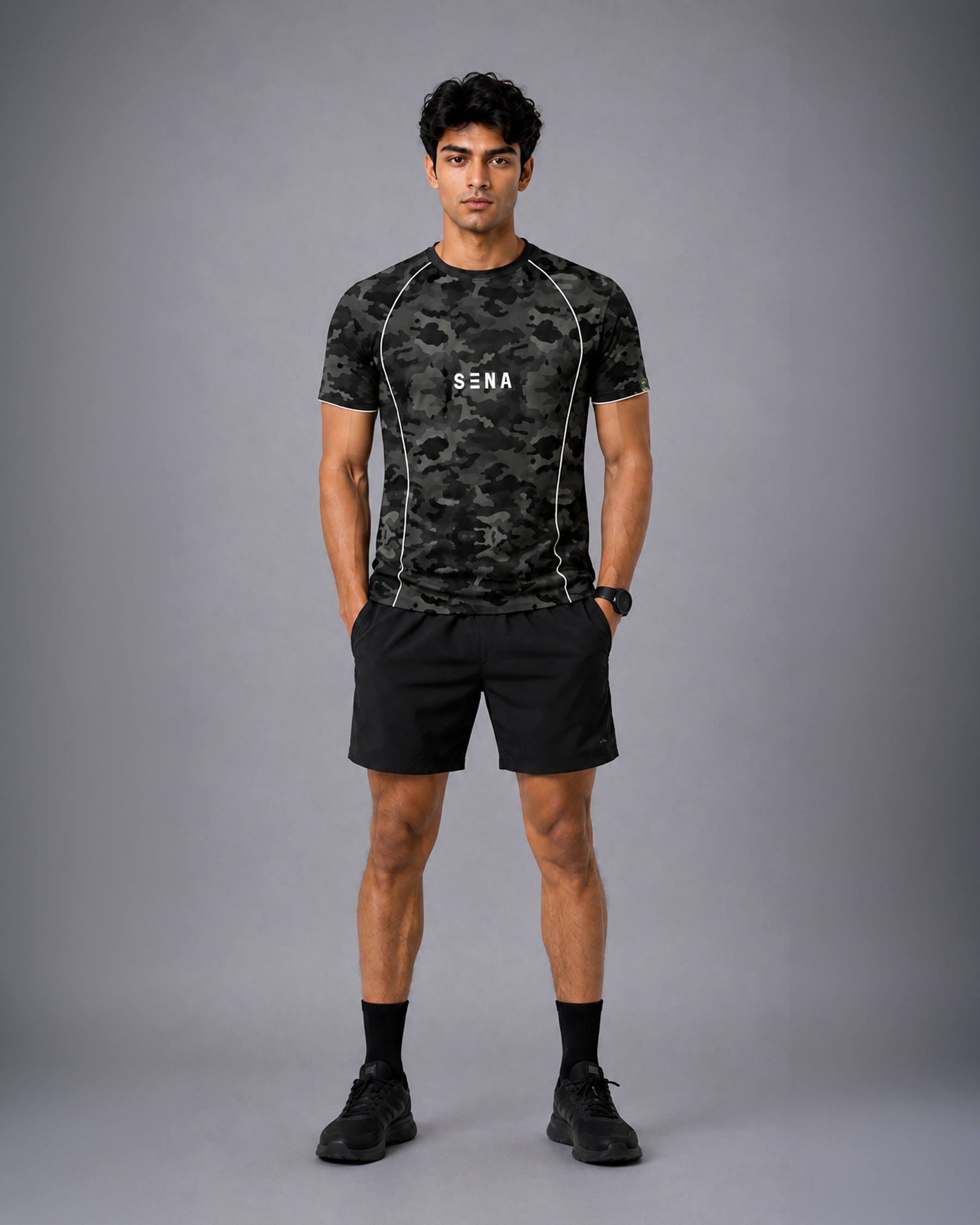 SENA Dark Green Camouflage T-Shirt (Collection 2)
