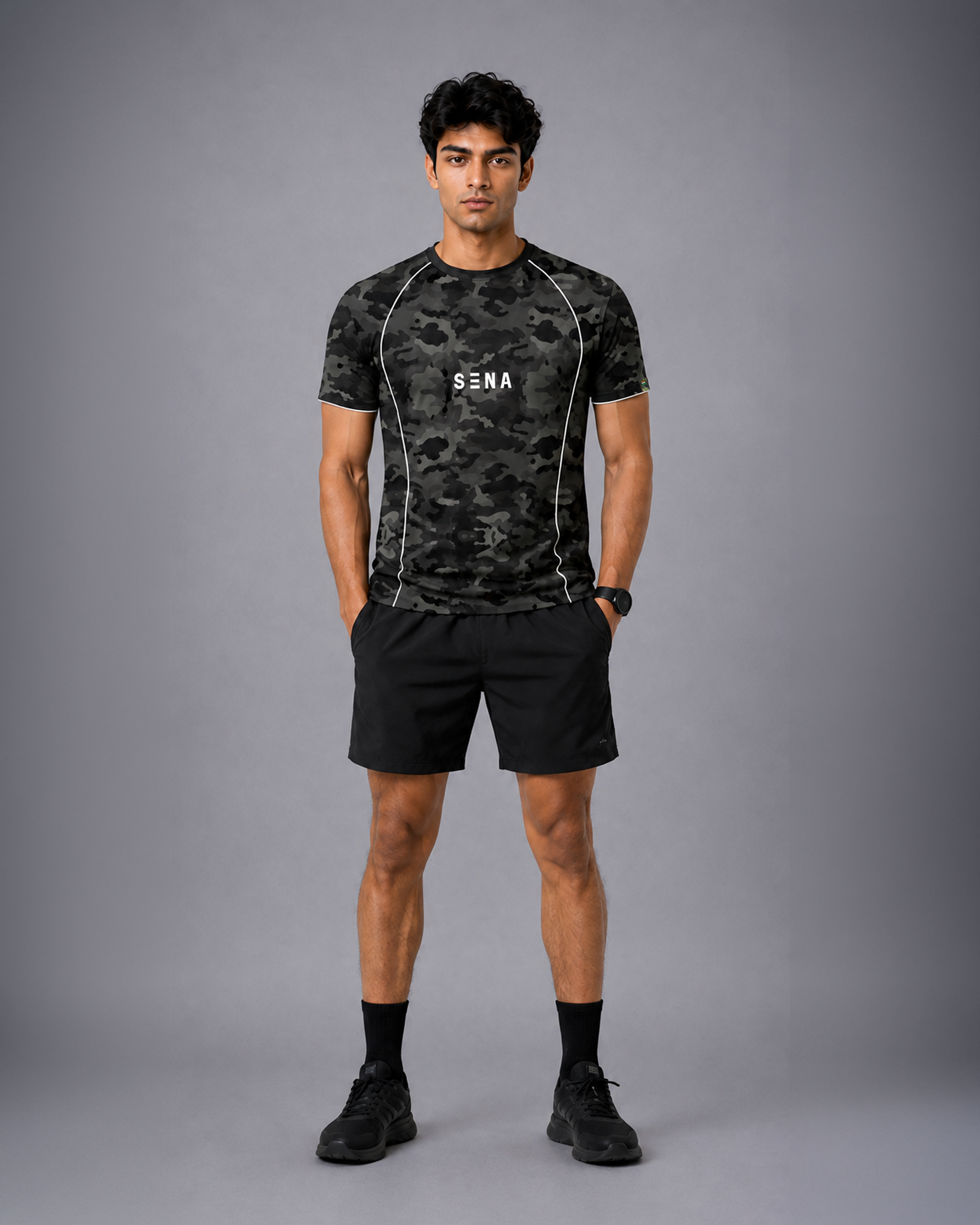 SENA Dark Green Camouflage T-Shirt (Collection 2)