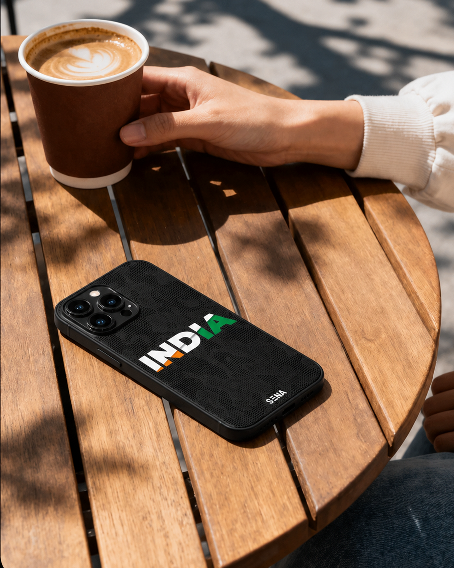 India Tricolour iPhone Case | MagSafe Compatible Black Camo Cover
