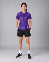 Purple Abstract Graphic Round Neck T-Shirt | 180 GSM Dri-Fit Athleisure Tee