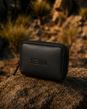 Black Leather Utility Pouch