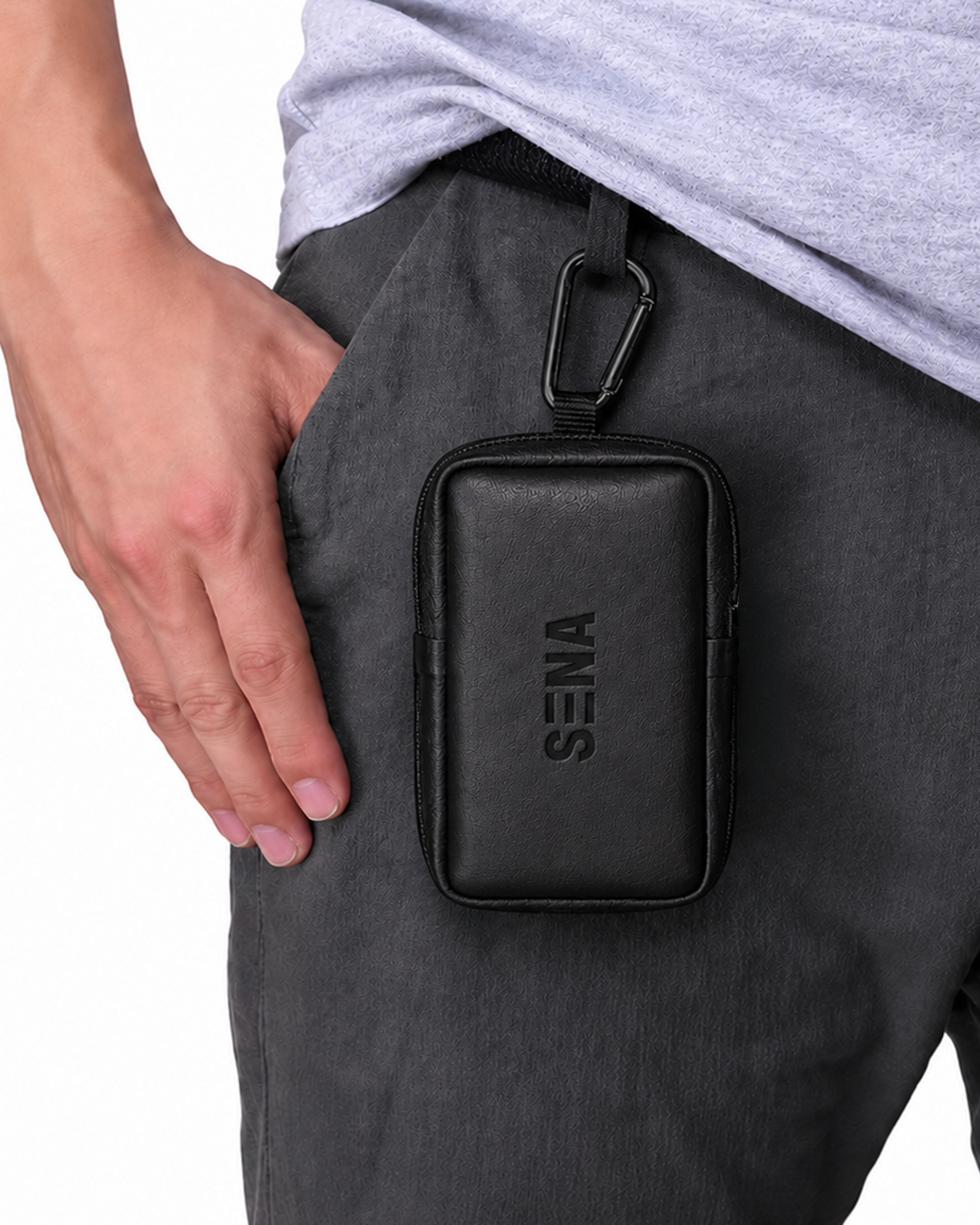 Black Leather Utility Pouch