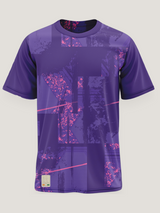 Purple Abstract Graphic Round Neck T-Shirt | 180 GSM Dri-Fit Athleisure Tee