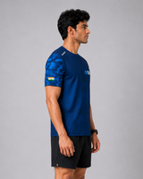 Dot Patterned Sleeve Soldierathon Dri-Fit T-Shirt