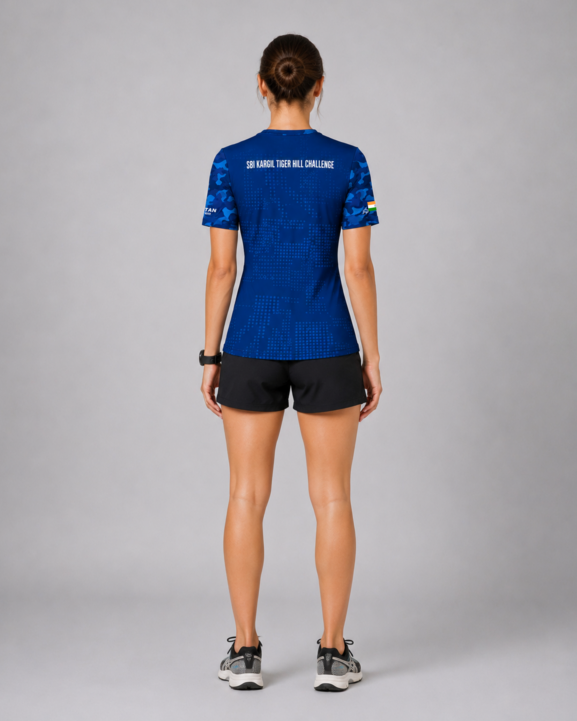 Dot Patterned Sleeve Soldierathon Dri-Fit T-Shirt