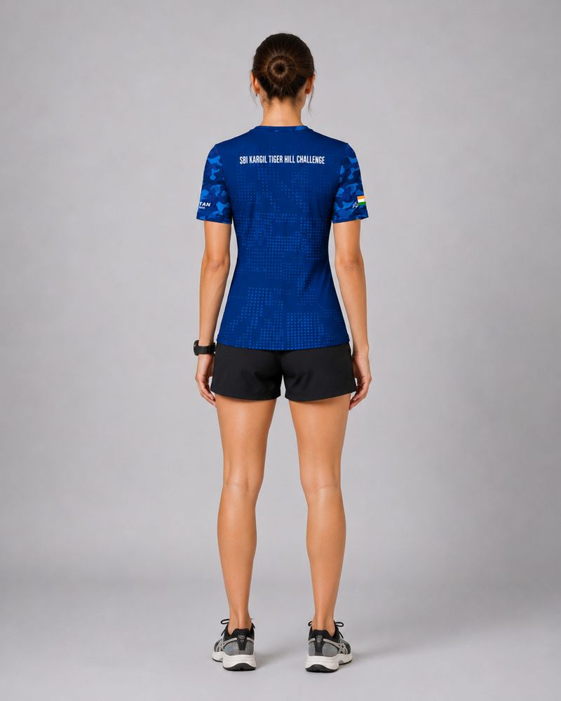 Dot Patterned Sleeve Soldierathon Dri-Fit T-Shirt