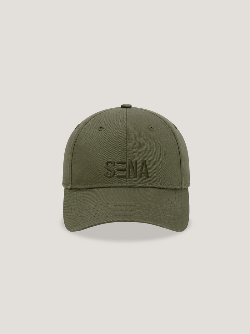 Green cap with 'SENA' logo on a light gray background