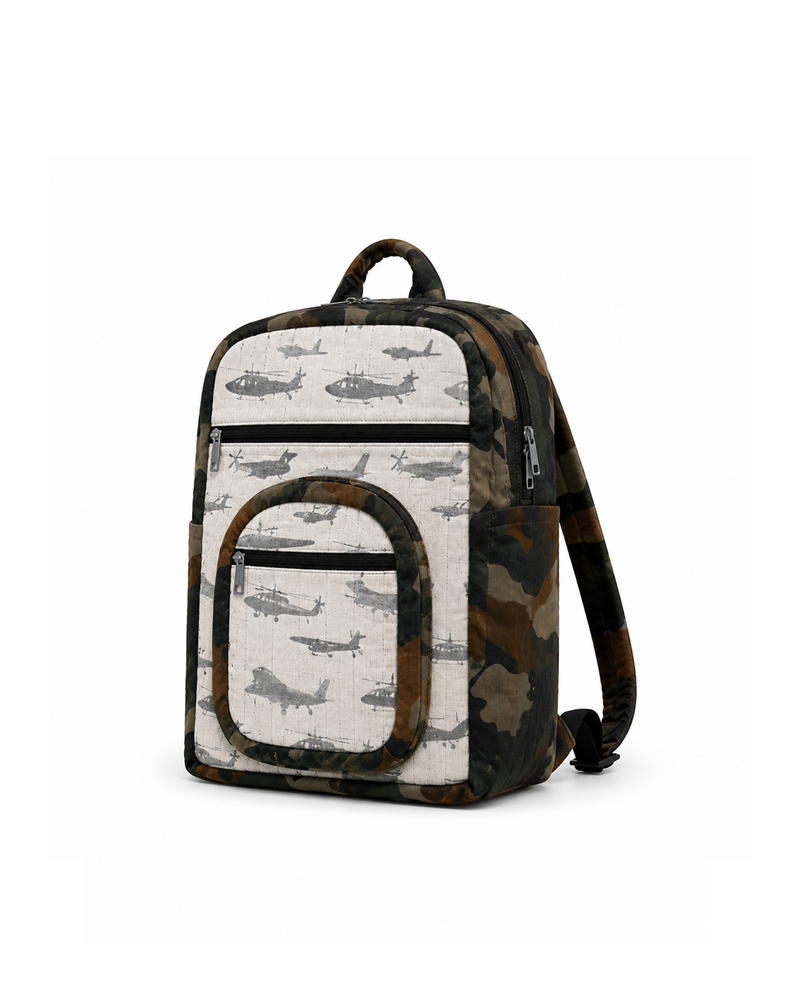 Airforce Print Backpack | Made from Army Uniform