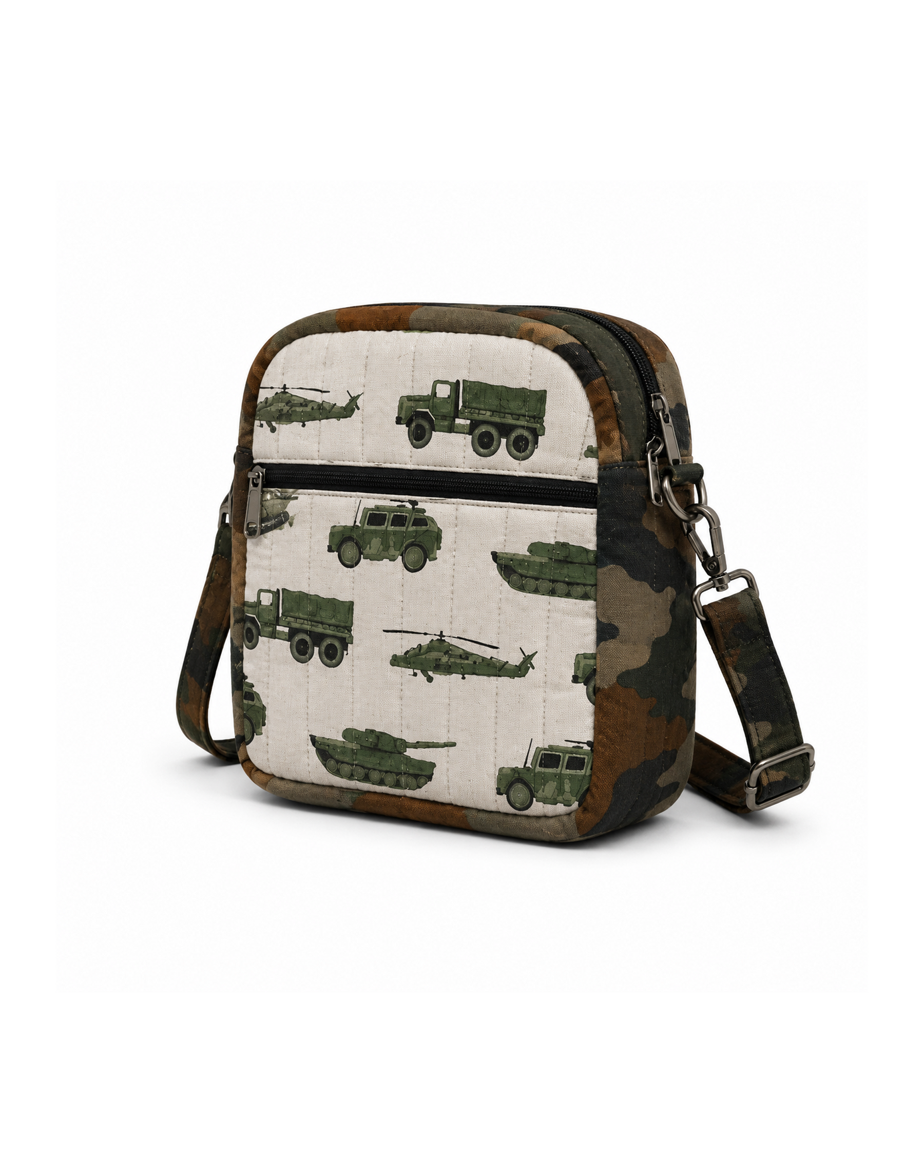 Army Print Recycled Crossbody Bag
