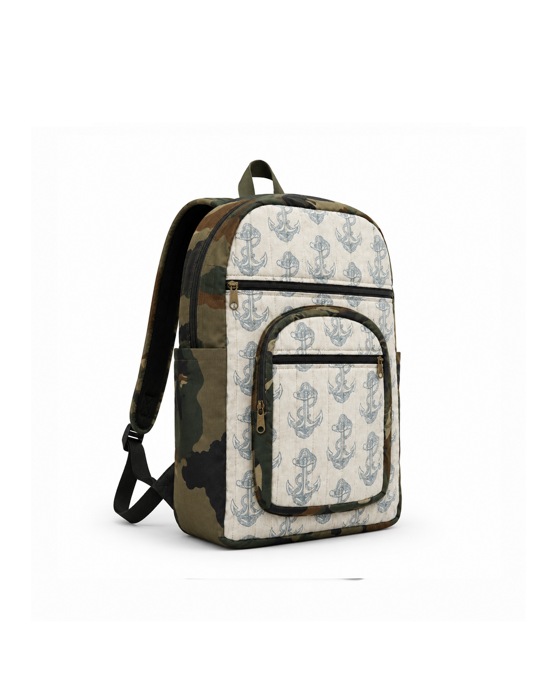 Navy Print Backpack