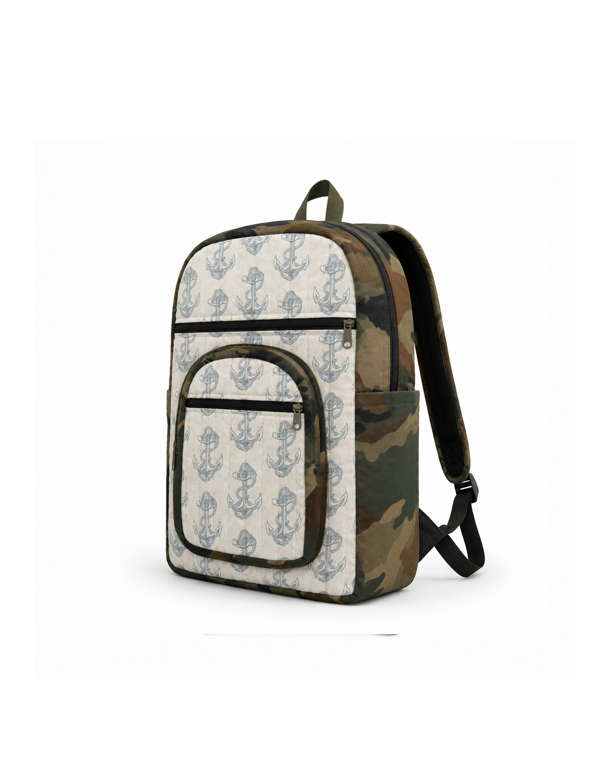 Navy Print Backpack