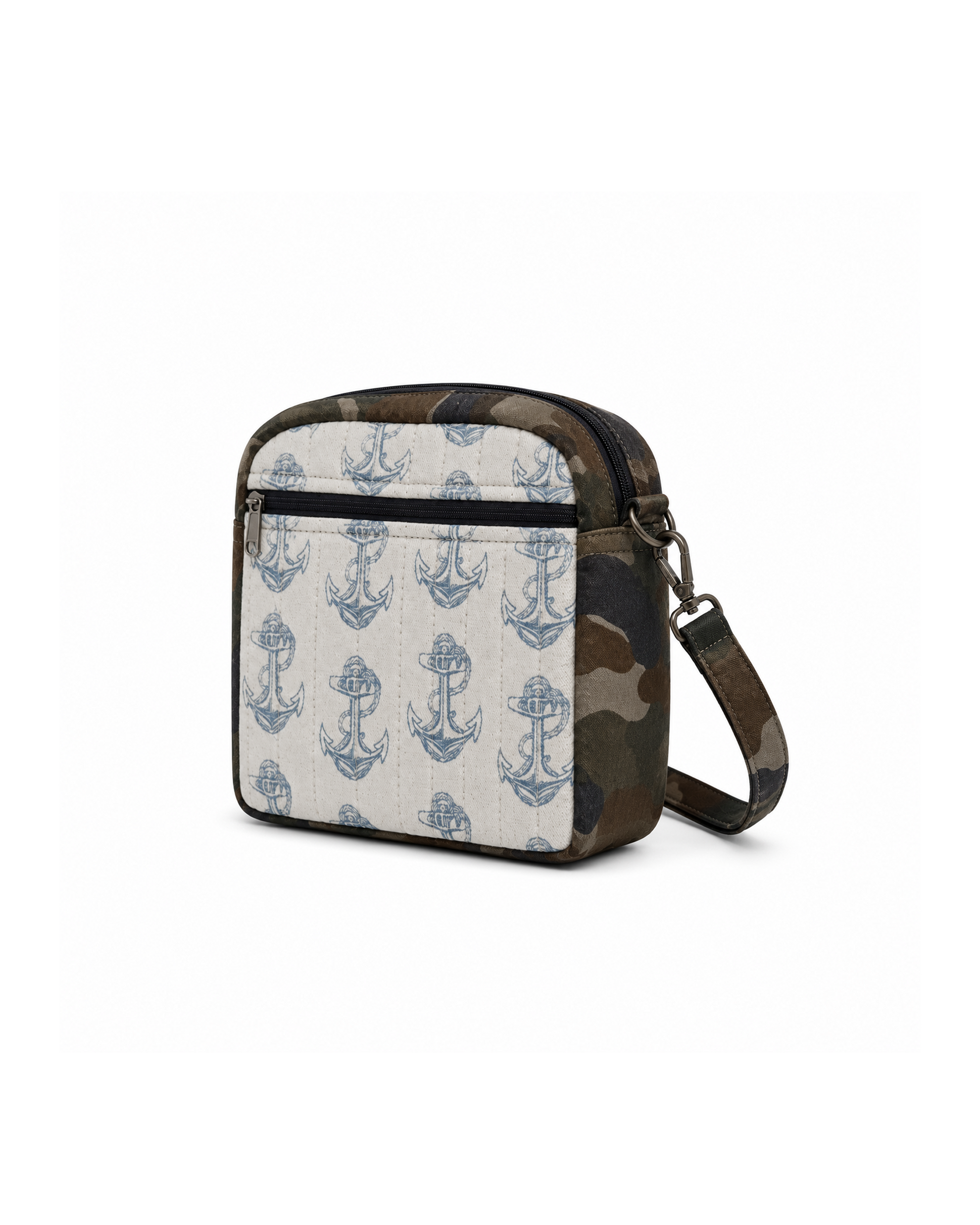 Navy Print Crossbody Bag