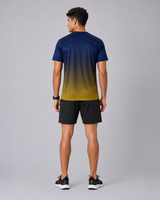 Patriotic Soldier Print Navy Yellow Dri Fit T-Shirt | High-Performance Athleisure Tee