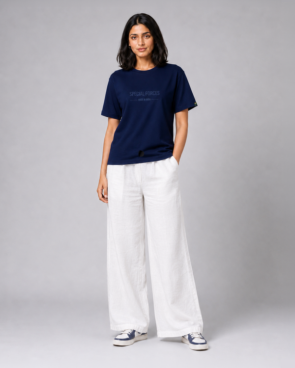 Sena India Edition DTF Print | 220 GSM Cotton | Embroidered Relaxed Fit