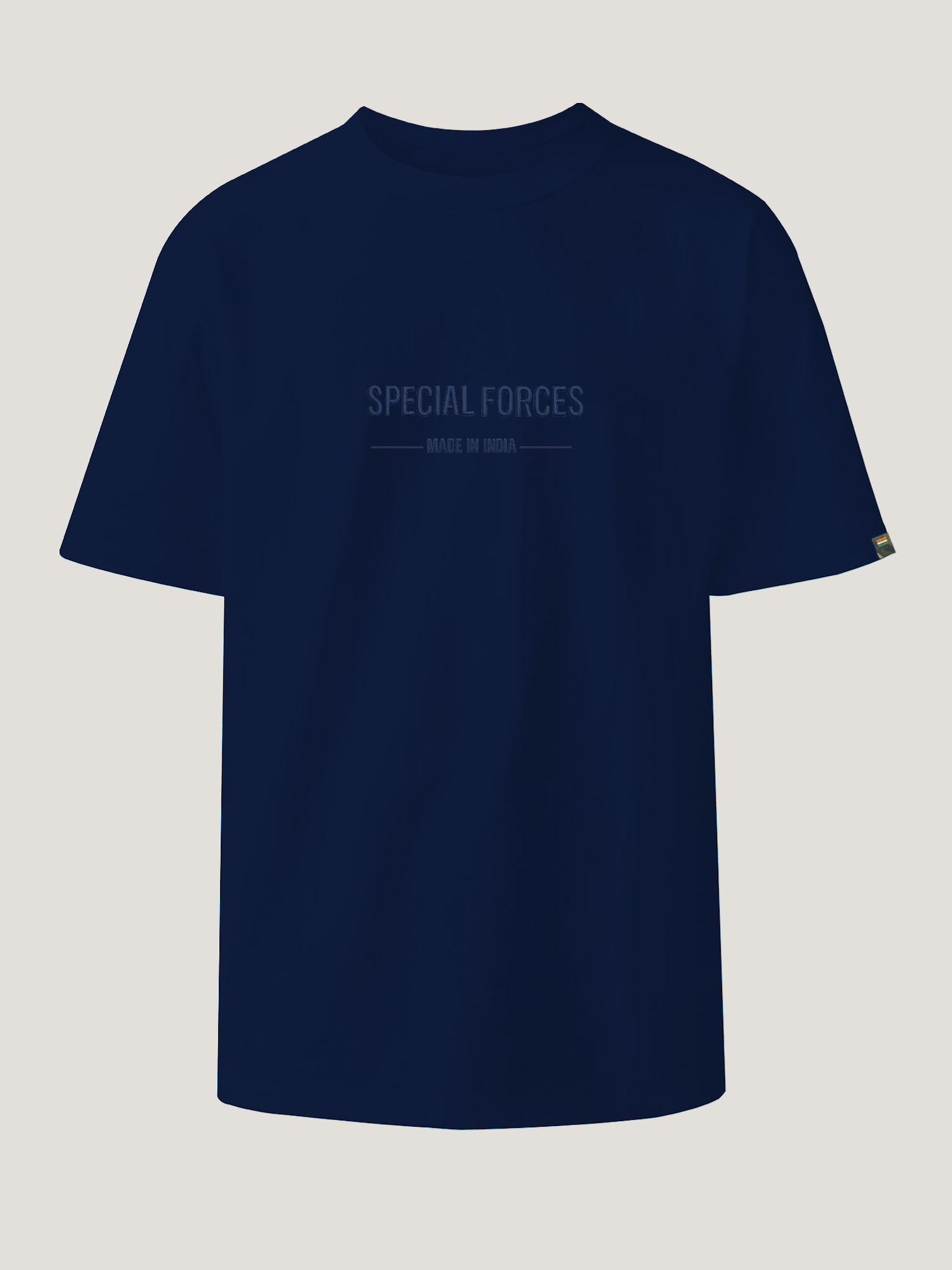 Navy Blue Special Forces T-Shirt | 220 GSM Cotton | Embroidered Relaxed Fit