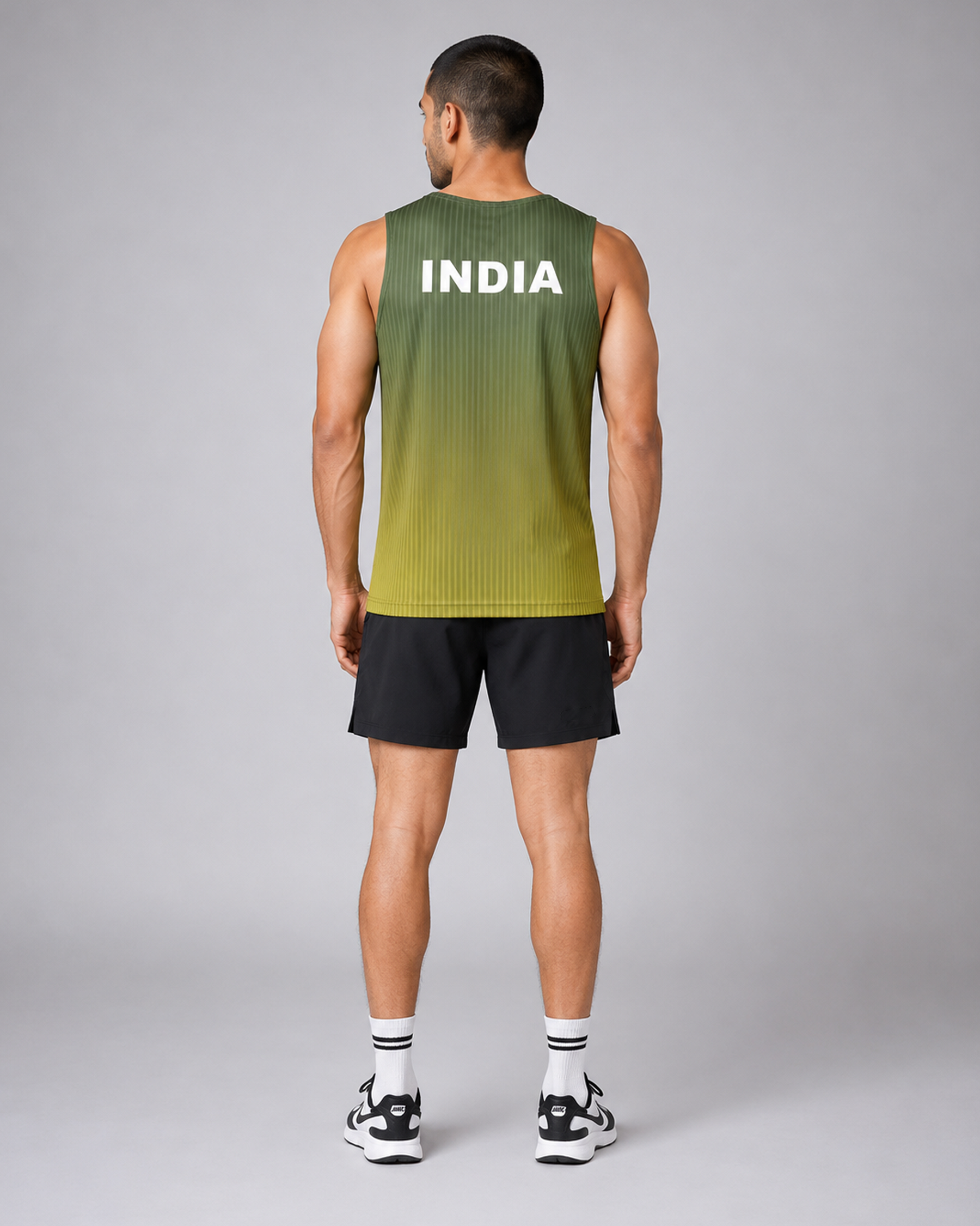 SENA GREEN STRIPE TANK