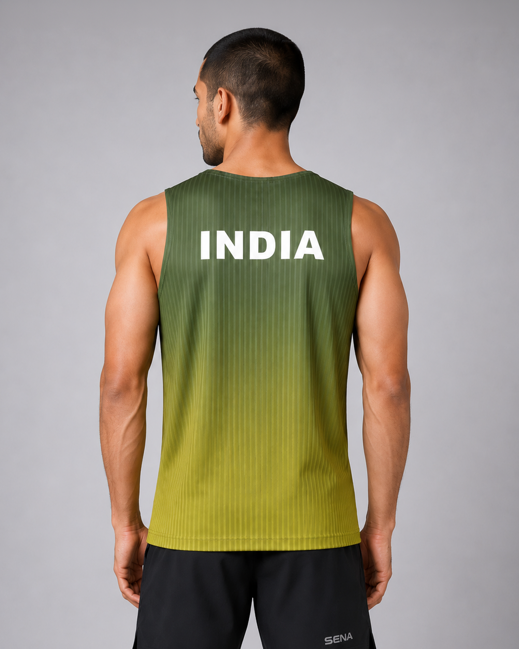 SENA GREEN STRIPE TANK