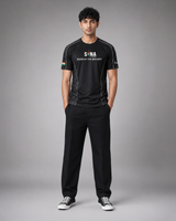 Black Sena Dri-Fit Performance T-Shirt | 180 GSM | Tricolour India Edition