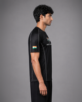Black Sena Dri-Fit Performance T-Shirt | 180 GSM | Tricolour India Edition