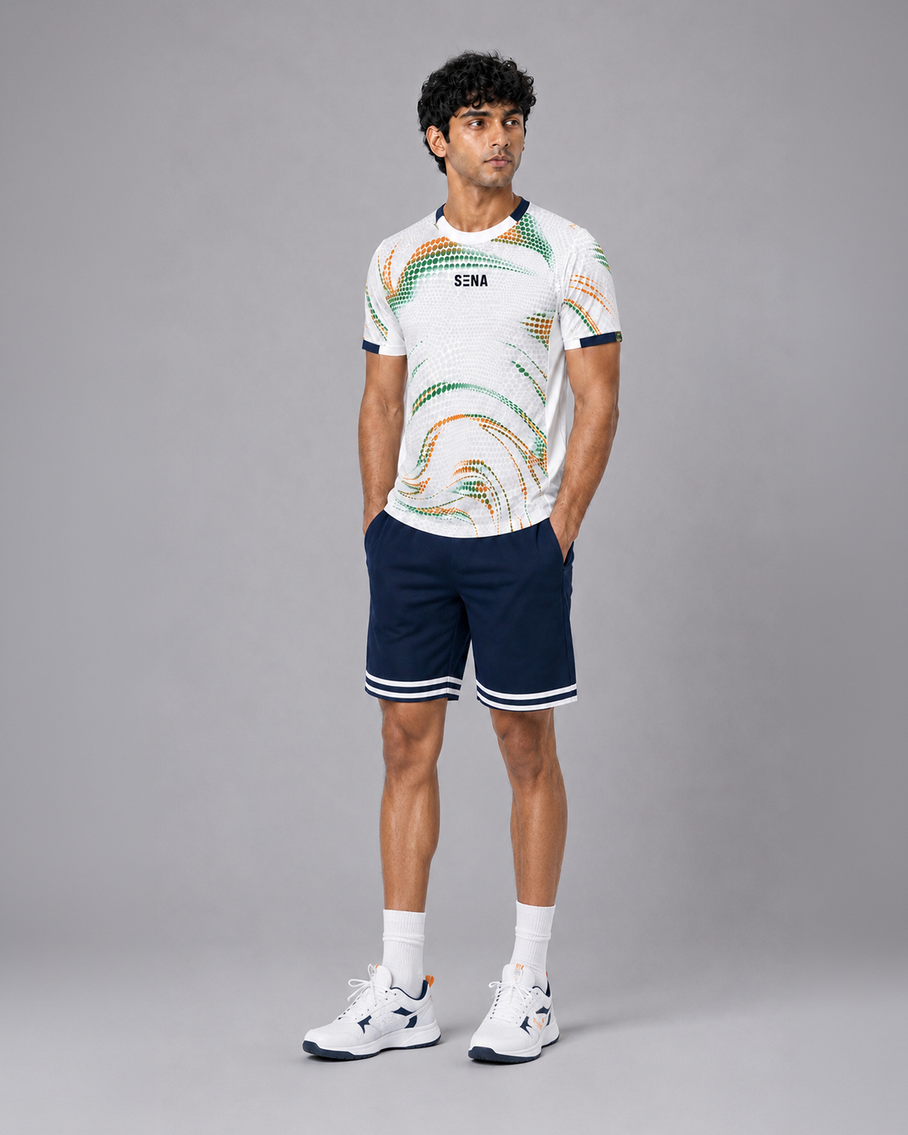SENA Tricolour Patterned Performance T-Shirt