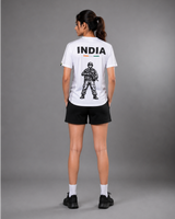 White Sena Dri-Fit Performance T-Shirt | 180 GSM | India Tricolour Edition