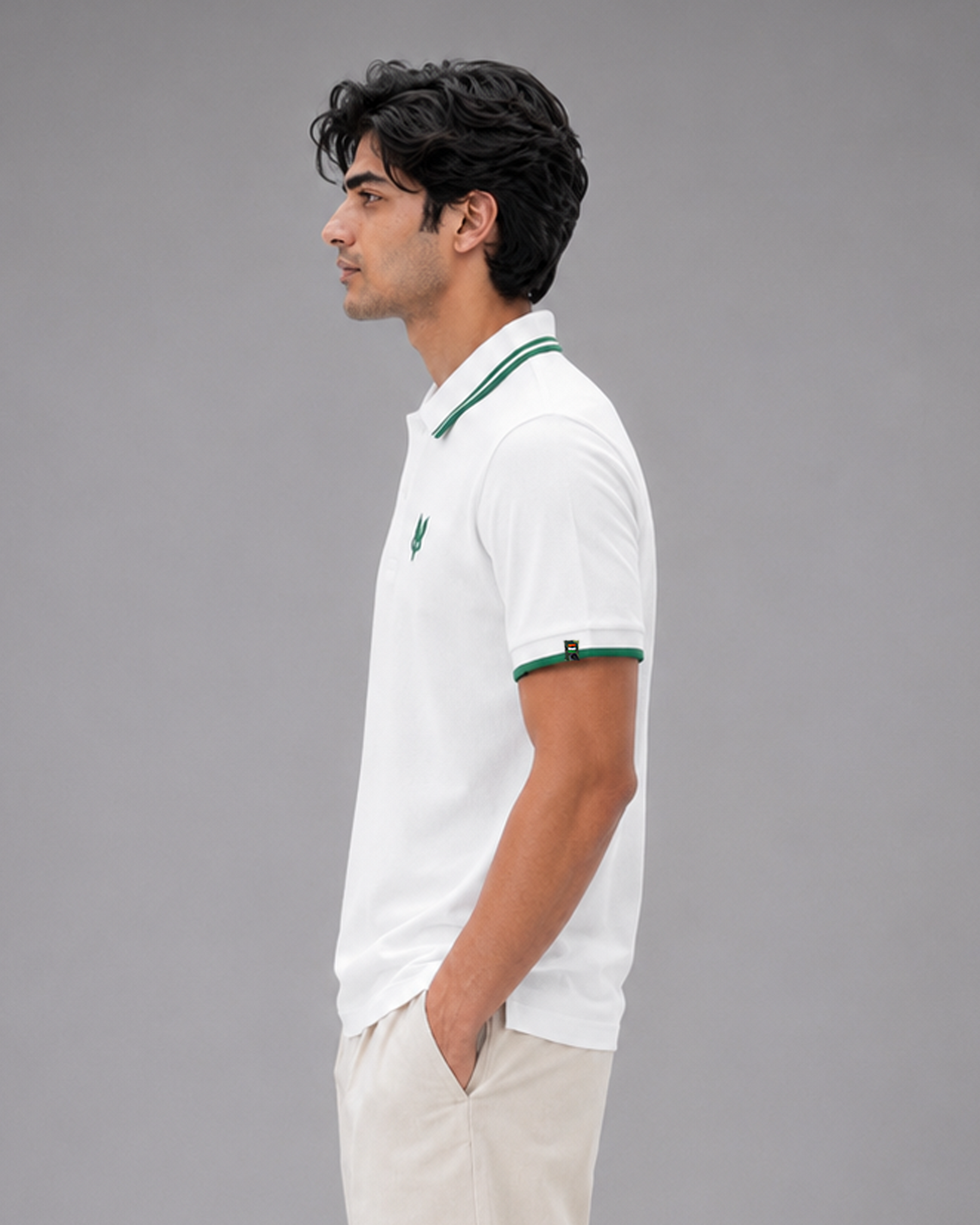 White Balidaan Embroidered T-Shirt | 240 GSM Cotton Regular Fit Tee