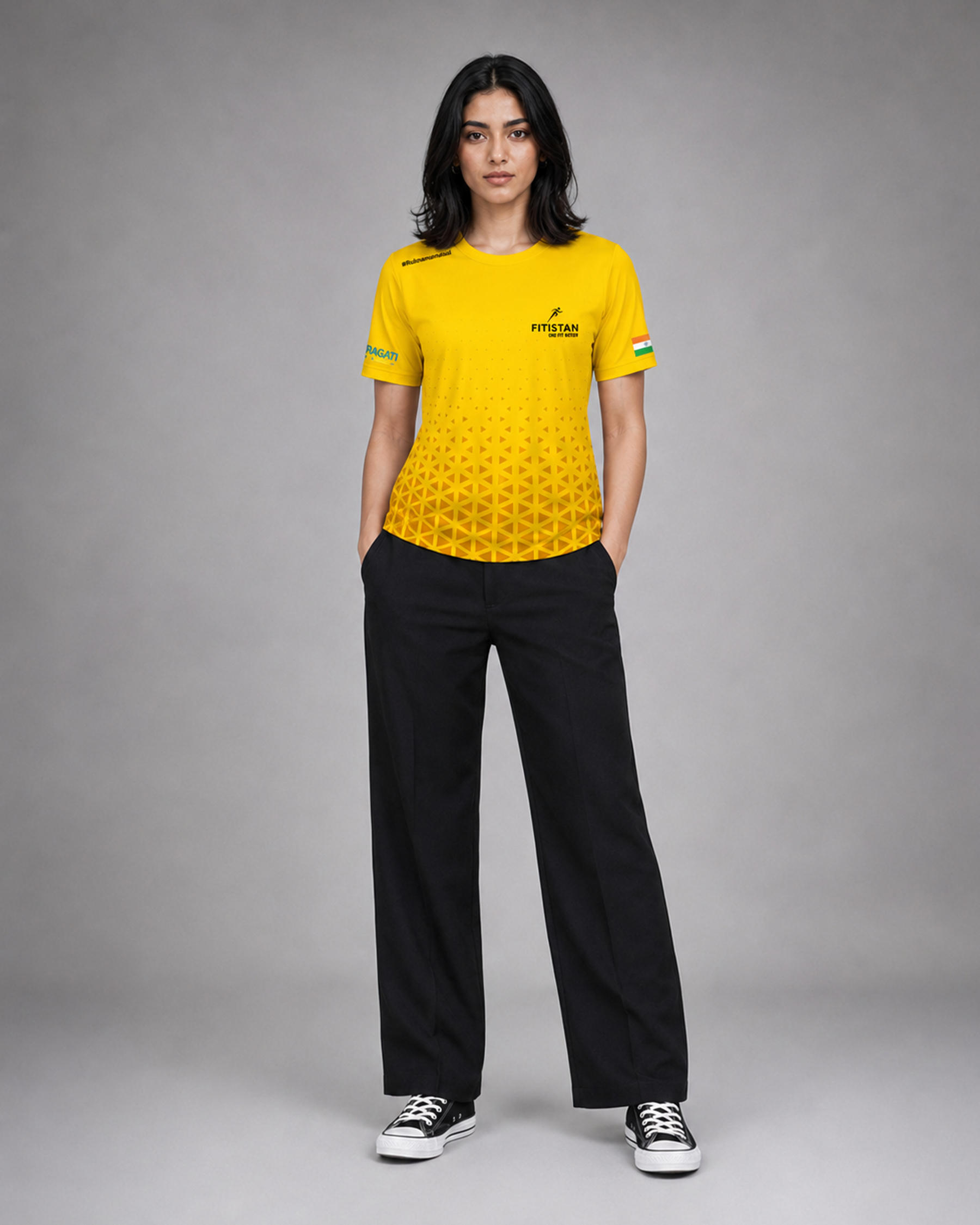 Triangle Patterned Soldierathon Dri-Fit T-shirt