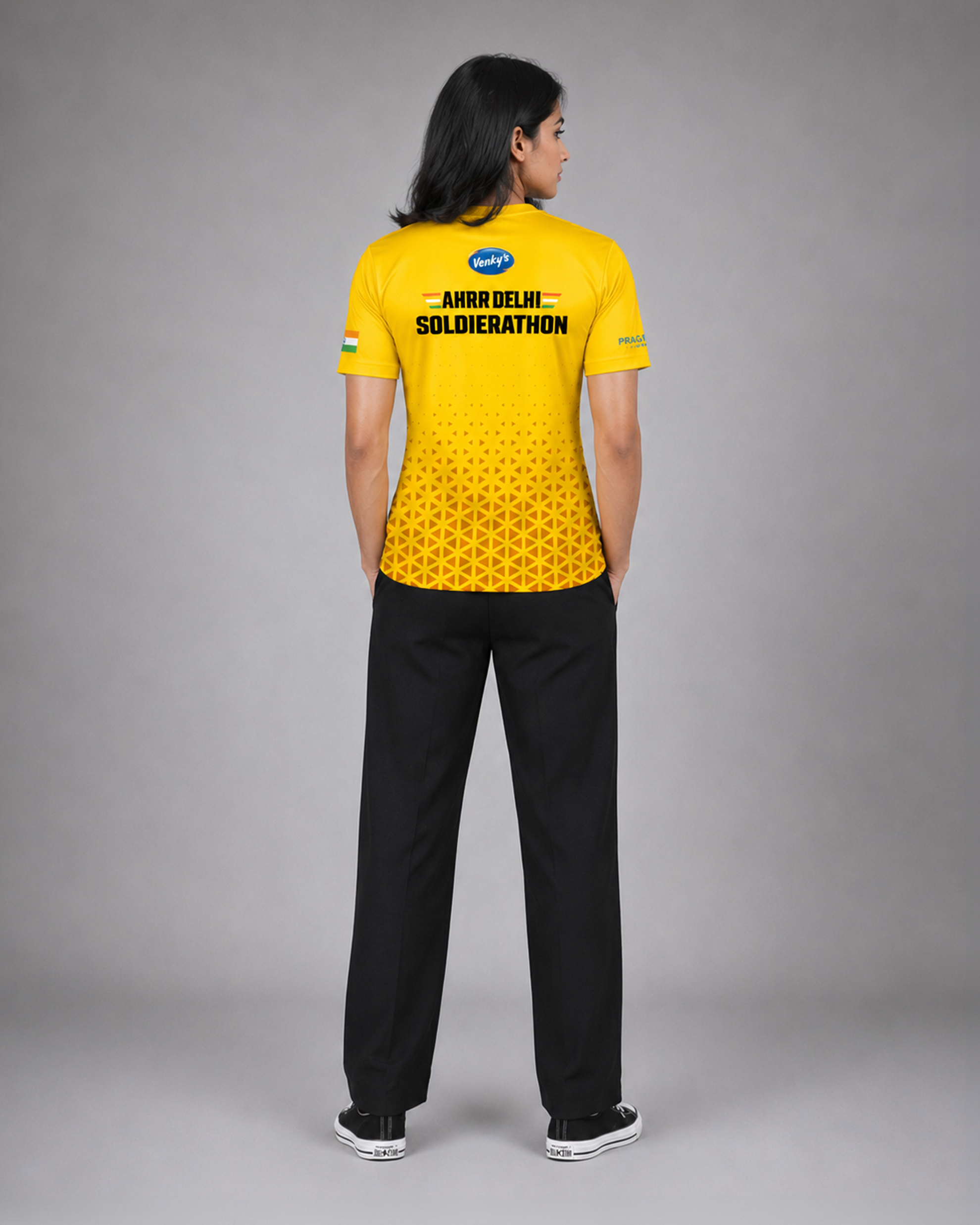 Triangle Patterned Soldierathon Dri-Fit T-shirt
