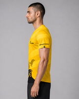 Yellow Patriotic Round Neck Unisex Dri-Fit T-Shirt | High-Performance Athleisure Tee