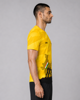 Yellow Patriotic Round Neck Unisex Dri-Fit T-Shirt | High-Performance Athleisure Tee