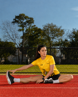 Yellow Patriotic Round Neck Unisex Dri-Fit T-Shirt | High-Performance Athleisure Tee